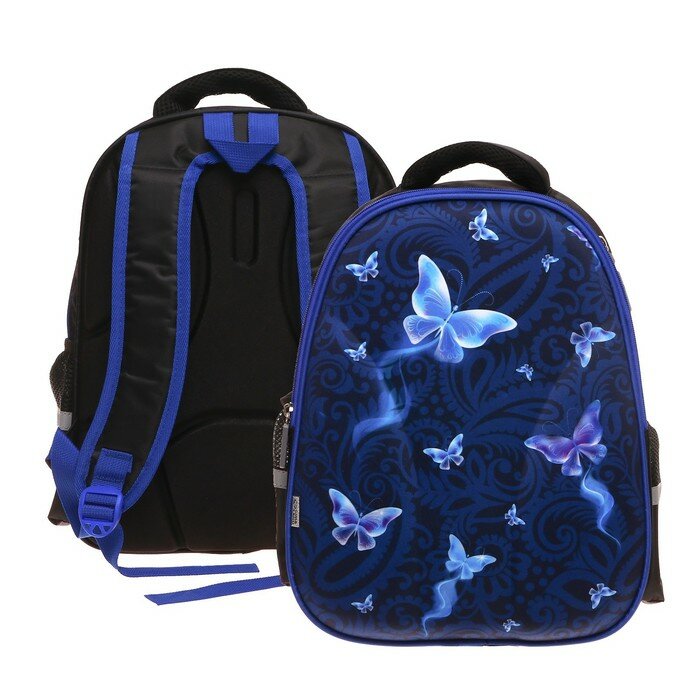 фото Рюкзак каркасный школьный Calligrata Butterfly, 39 х 30 х 14 см