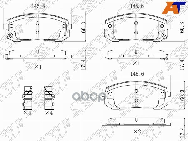 Тормозные колодки передние на HYUNDAI SONATA 19- KIA K5 20-