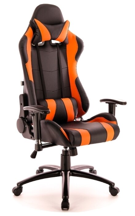 Компьютерное кресло Everprof Lotus S2 игровое, черный/оранжевый
