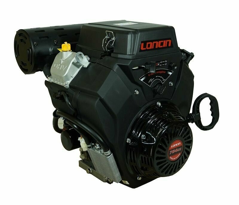 Двигатель Loncin LC2V80FD (H type) V-образн, 764 см куб, D25 мм, 20А ручной и электрический запуск - фотография № 1
