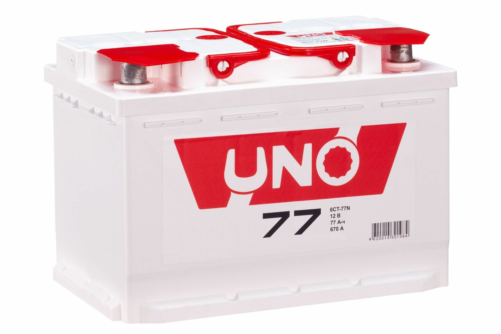 Автомобильный аккумулятор UNO 6ст- 77 N прямая полярность ( 278х175х190 )