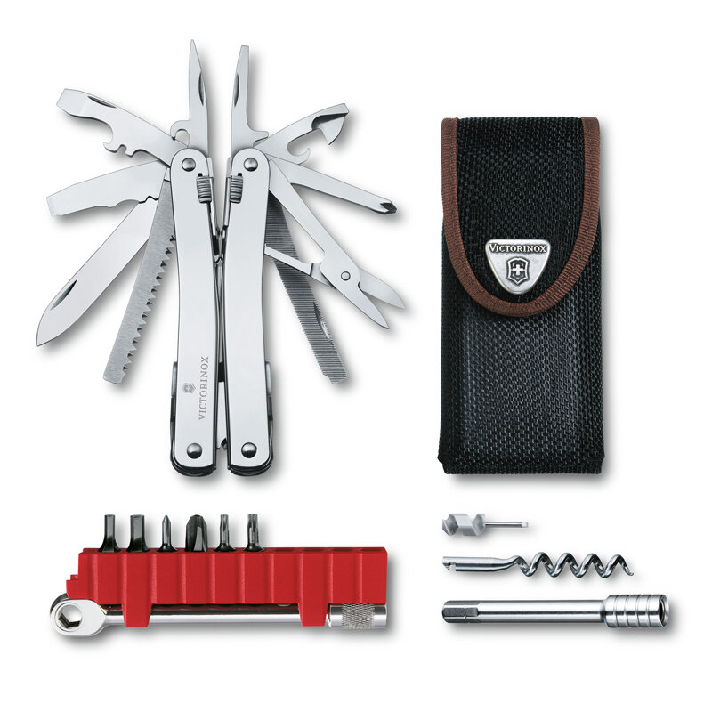 Мультитул Victorinox SwissTool Spirit X Plus Ratchet, 36 функций, 105 мм, нейлоновый чехол, 3.0236.N