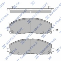 Колодки тормозные передние Fiat Freemont 11> Chrysler Grand Voyager V 07> VW Routan 10>13 Jeep Wrangler IV 17> SANGSIN SP4323