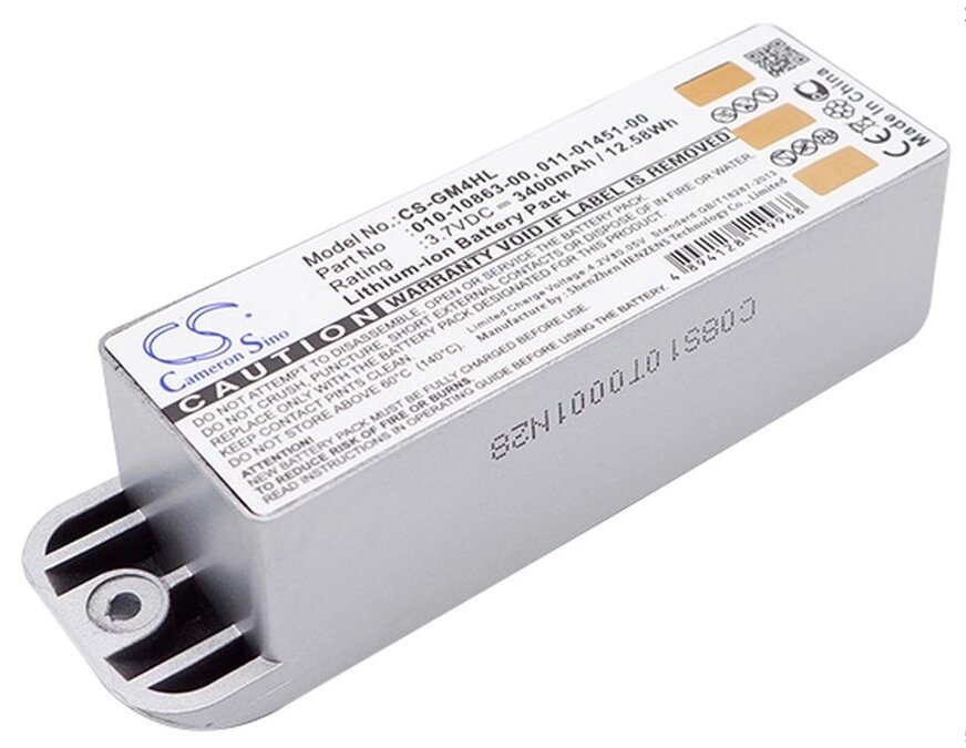 Аккумуляторная батарея CameronSino CS-GM4HL для GPS-навигатора Garmin Zumo 400 450 500 550 (010-10863-00 011-01451-00) 3400mAh