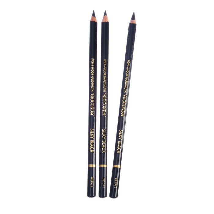 Koh-I-Noor Набор 3 штуки карандаш цветной Koh-I-Noor GIOCONDA 8815 soft, черный (3502241)