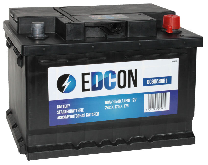 EDCON Аккумуляторная батарея EDCON обратная полярность DC60540R1 19.5/17.9 евро 60Ah 540A 242/175/175