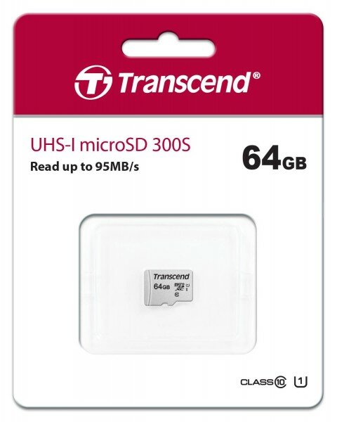 Карта памяти microSD 64GB Transcend microSDXC TS64GUSD300S