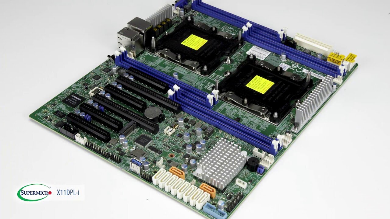 Материнская плата Supermicro X11DPL-I 2xLGA3647, iC621, 8xDDR4, 10xSATA, 2x1GbE (88E1512), IPMI, VGA