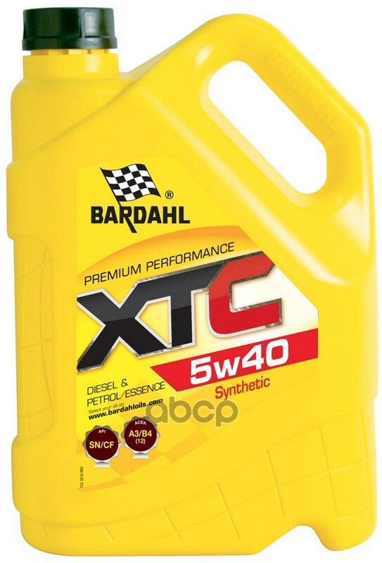 Bardahl 5W40 Xtc Sn/Cf 5L (Синт. Моторное Масло)