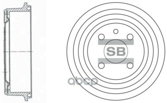 Барабан Тормозной Daewoo Nexia/Lanos/Espero/Opel Astra F/Kadet E Sangsin brake арт. SD3034