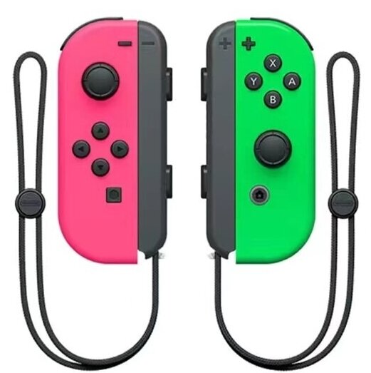 Геймпад совместимый со Switch Nintendo 2 контроллера Joy-Con зелено-розовый