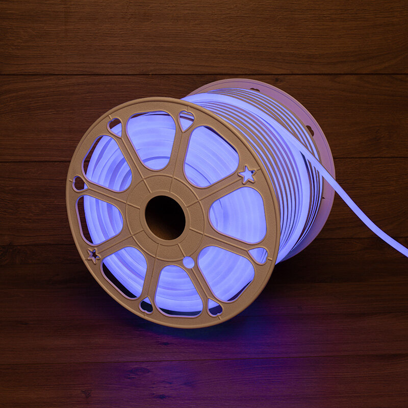 Гибкий неон LED SMD 8х16 мм, синий, 120 LED/м, бухта 100 м Neon-Night - фото №1