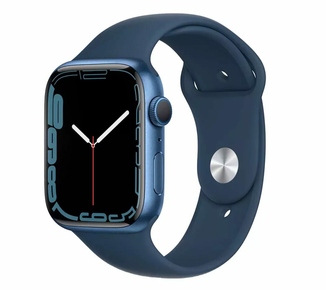 Apple Watch Series 7 GPS 45mm Blue Aluminum Case with Sport Band Abyss Blue