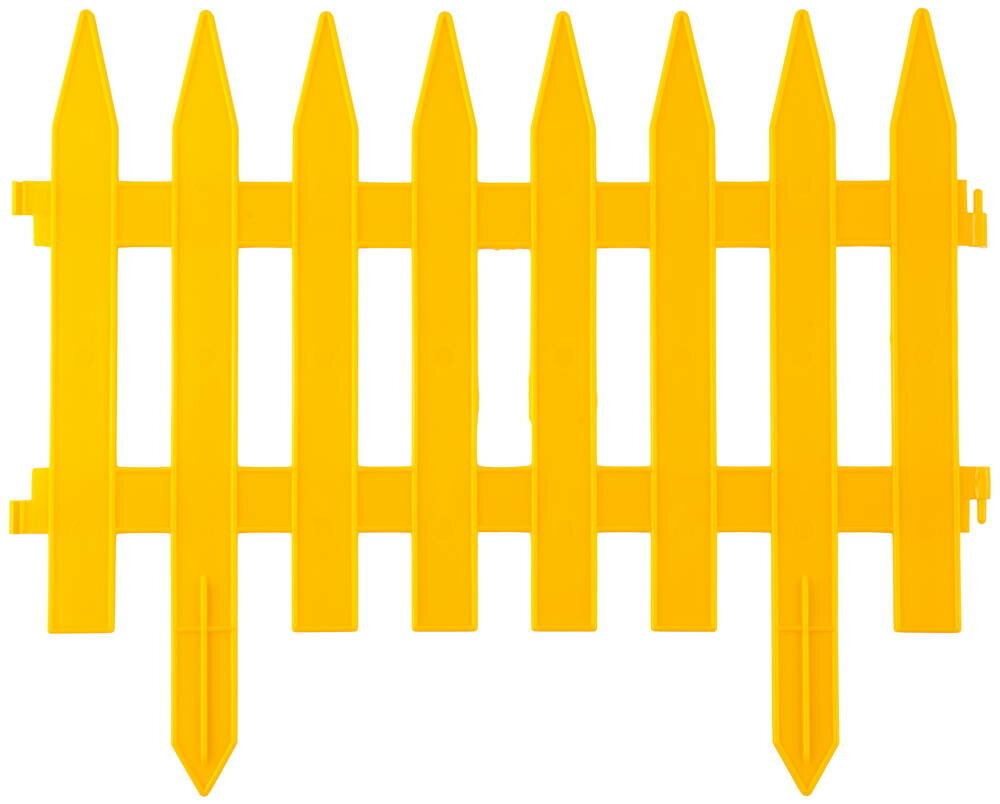 GRINDA Классика 28 х 300 см желтый 7 секций декоративный забор (422201-Y)