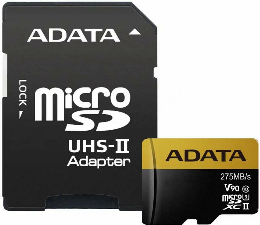 Карта памяти ADATA AUSDX128GUII3CL10-CA1 128Gb, черно-желтая