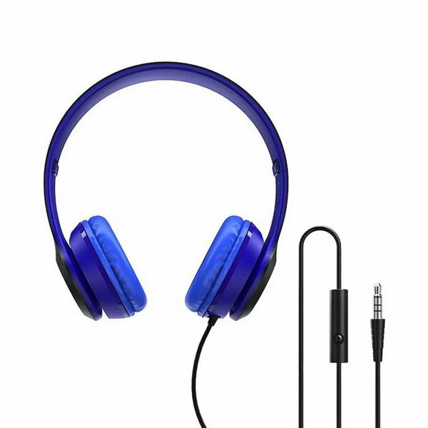 Наушники BO5 Star sound, накладные, микрофон, Jack 3.5 мм, кабель 1.2 м, синие