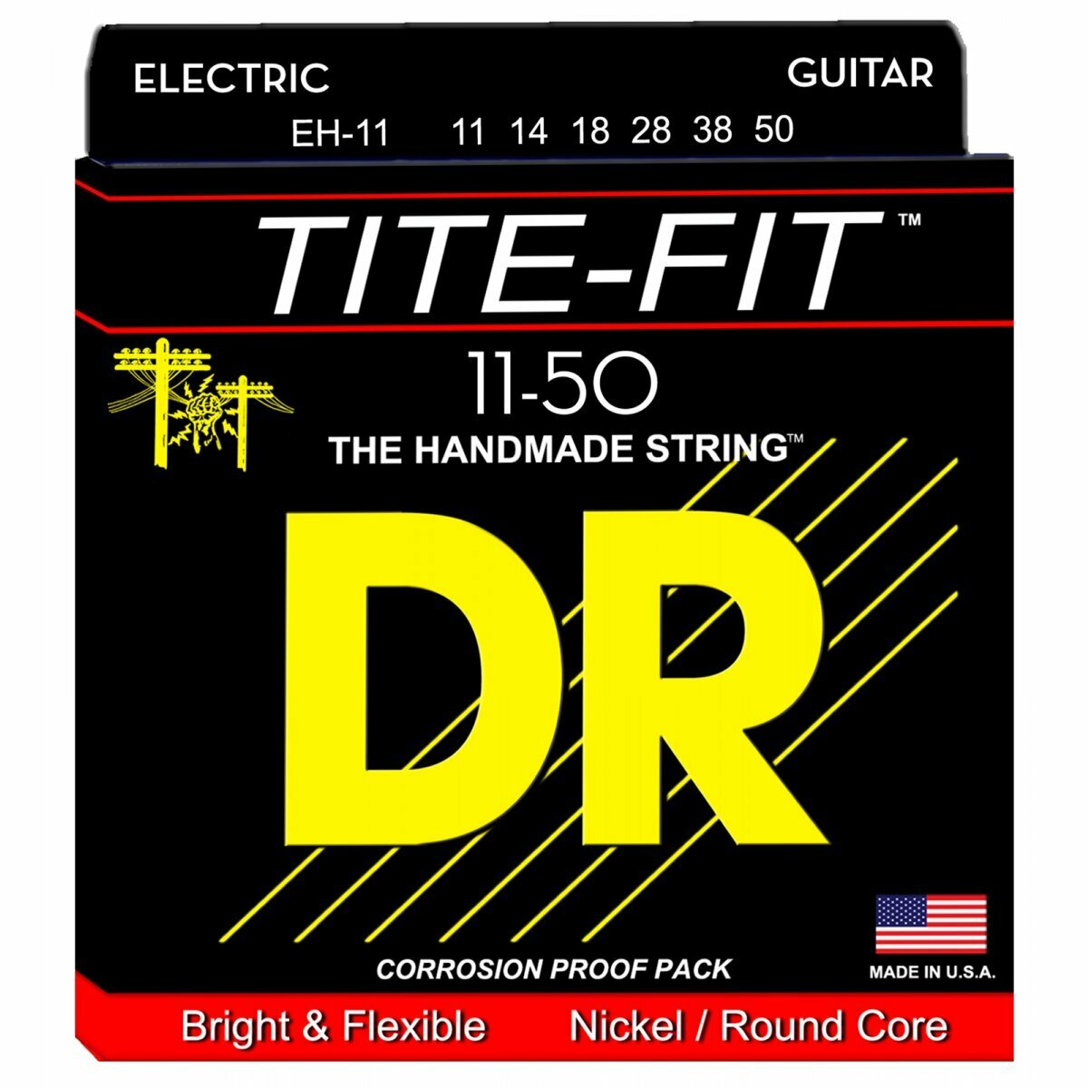 Струны для электрогитары DR TITE-FIT EH-11 - (11-14-18-28-38-50)