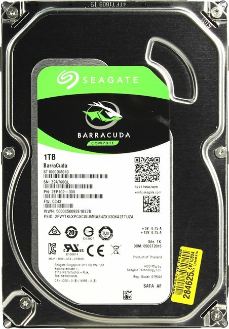 Жесткий диск 1 Тб Seagate Barracuda Compute (ST1000DM010) 3.5", SATA-III, 7200 об/мин