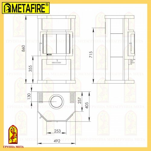 Печь-Камин Мета "ока" - фотография № 2