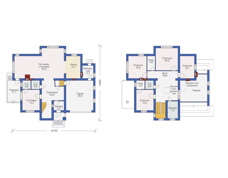 Проект дома Plans-72-36 (265 кв.м, кирпич) - фотография № 3