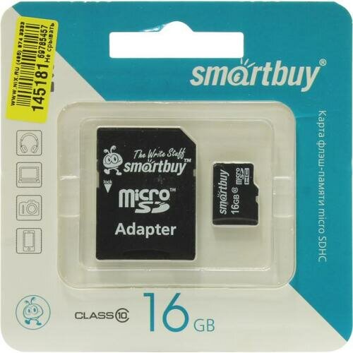 SD карта Smartbuy SB16GBSDCL10-01