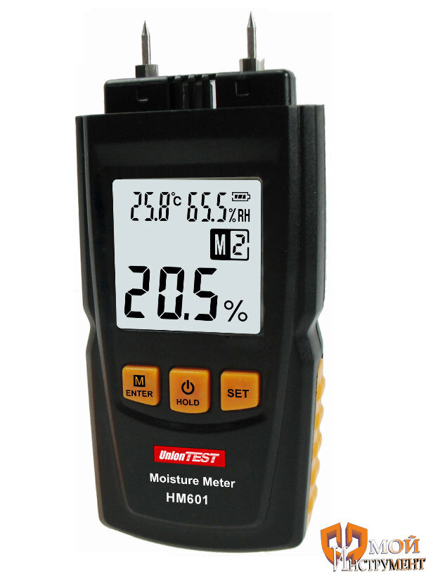 Измерители температуры и влажности материалов UnionTEST Измеритель уровня влажности древесины UnionTest HM601