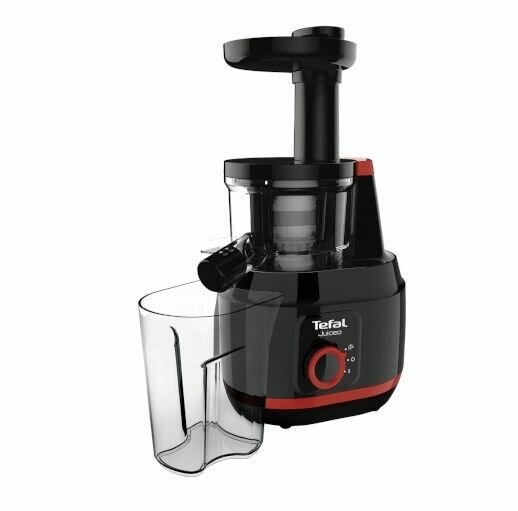 Вертикальная медленная соковыжималка Tefal Juiceo ZC150838 150 Вт черный - фотография № 1