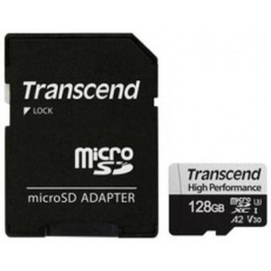 Карта памяти TRANSCEND micro SDXC 128Gb 340S UHS-I U3 V30 A2 + ADP (160/125 Mb/s)