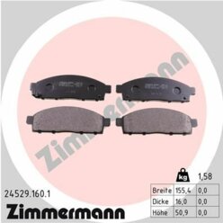 Колодки тормозные дисковые Mitsubishi L 200 / Triton/L200 / Triton/Pajero Sport II 05>15 Fiat Fullback 16> ZIMMERMANN 245291601