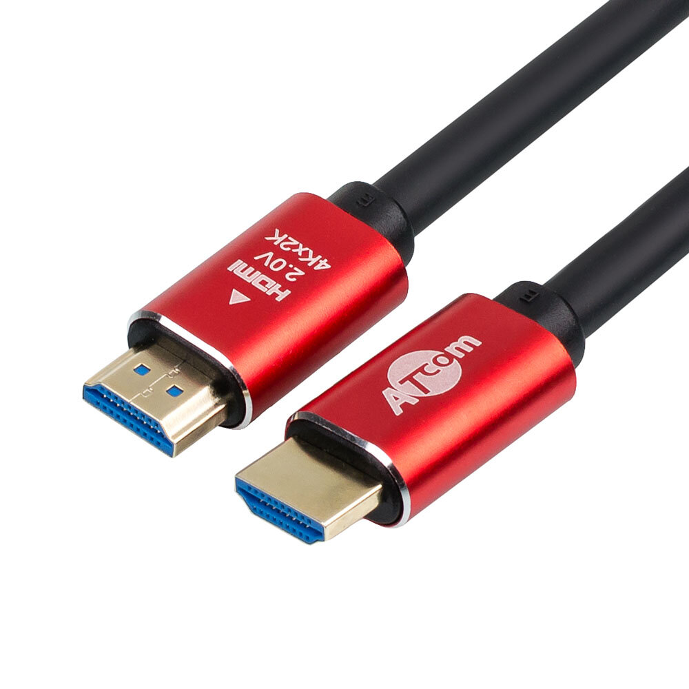 Кабель HDMI 10 m (Red/Gold, в пакете) VER 2.0, АТ5944