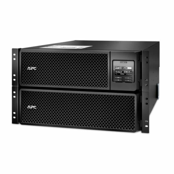 Источник бесперебойного питания для персональных компьютеров и серверов APC Smart-UPS SRT RM, 10000VA/10000W, On-Line, Extended-run, Rack 6U (Tower convertible), Pre-Inst. Web/SNMP, with PC Business, Black, 1 year warranty