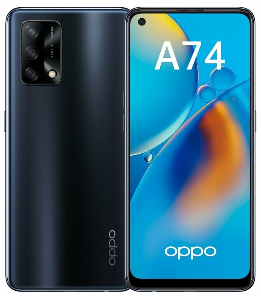 Oppo A74 (4gb+128gb) Black (cph2219bk) .