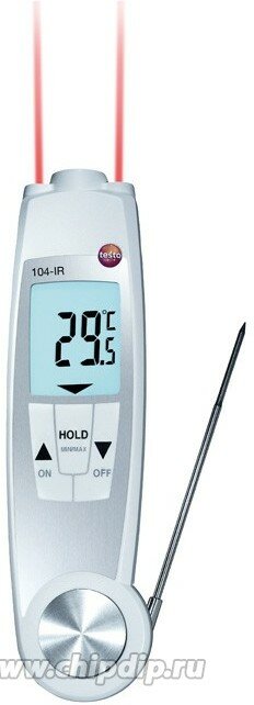 Testo 104 c ИК сенсором, Термометр инфракрасный/проникающий водонепроницаемый, складной (Госреестр РФ)