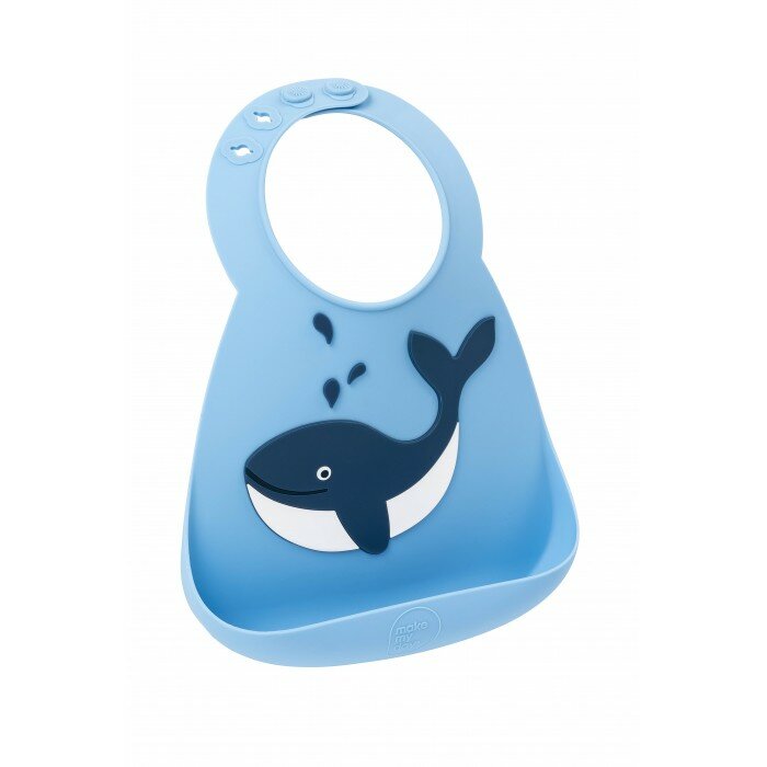 Baby Bib Whale Голубой