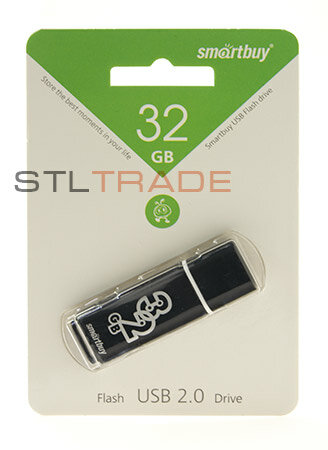 SB32GBGS-K, 32GB USB 2.0, Glossy Series, Black, SmartBuy