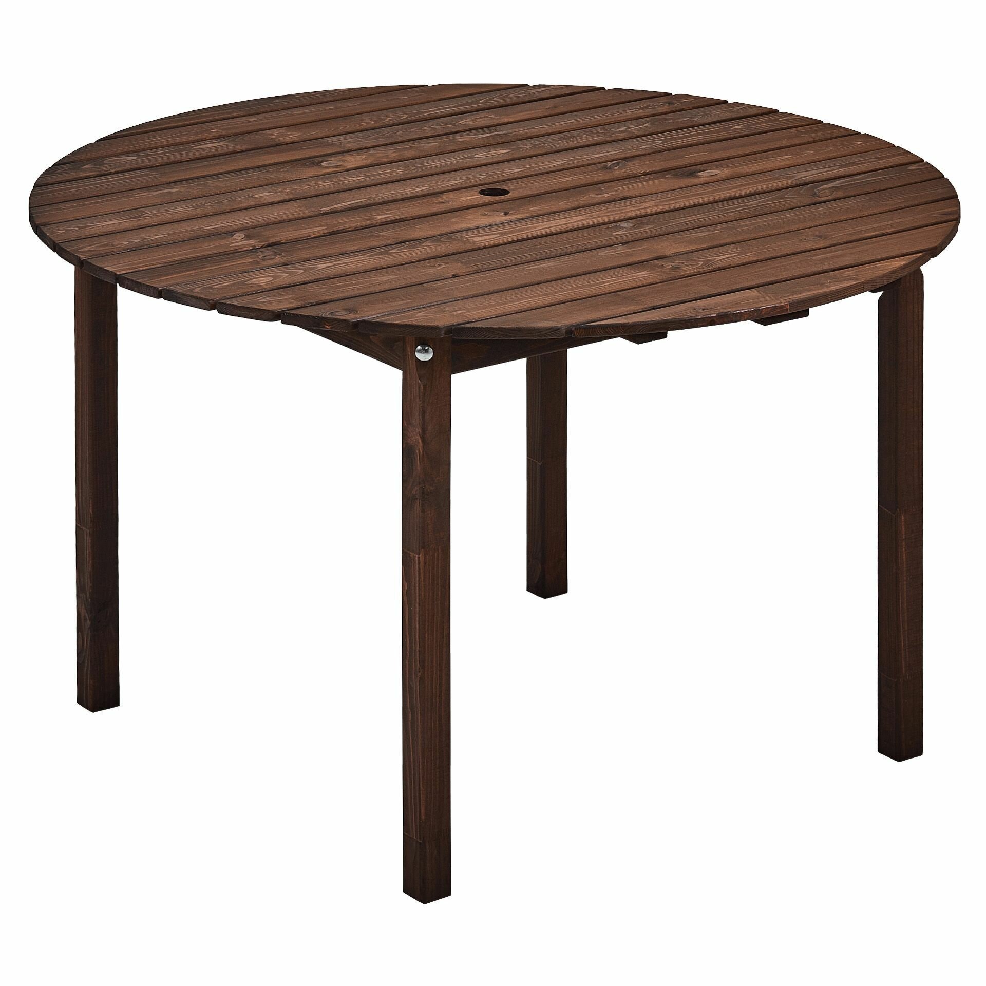 Садовый деревянный круглый обеденный стол, 120*120см, Кингстон - фотография № 11