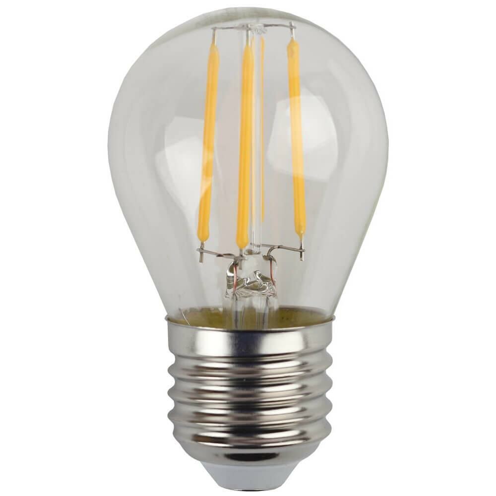 ЭРА Лампа светодиодная филаментная ЭРА E27 7W 4000K прозрачная F-LED P45-7W-840-E27 Б0027949