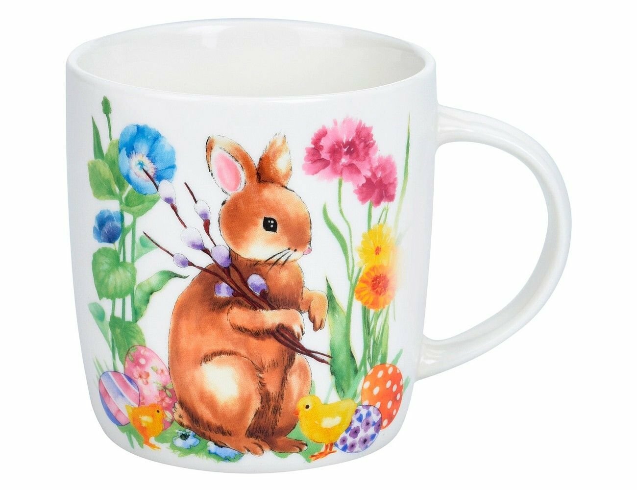 фото Фарфоровая чашка кролик С вербой, 370 мл, Koopman International