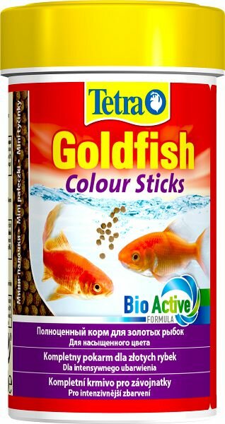 Tetra Goldfish Colour Sticks корм для яркого окраса золотых рыбок, палочки 100 мл