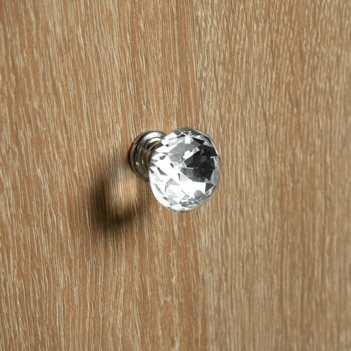 Ручка кнопка CAPPIO, "Алмаз", стеклянная, d-25 мм - фотография № 2