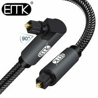 Toslink (SPDIF) - угловой оптический кабель EMK 019-002 2 м
