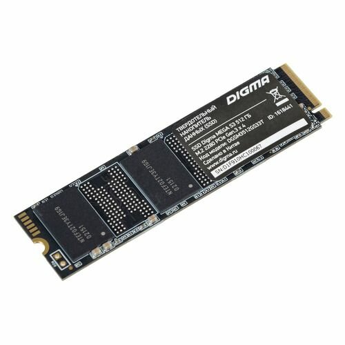 SSD накопитель Digma Mega S3 DGSM3512GS33T 512ГБ, M.2 2280, PCIe 3.0 x4, NVMe, M.2, rtl