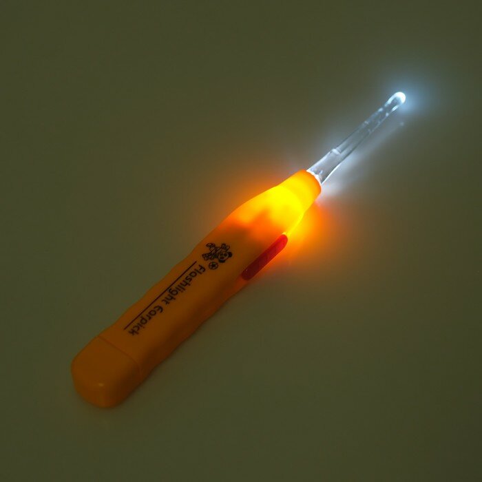 Палочка для чистки ушей Luazon LES-03, LED-подсветка, 3 насадки, от батареек (в комплекте) - фотография № 2