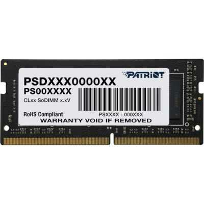 Оперативная память SO-DIMM DDR 4 DIMM 8Gb PC25600, 3200Mhz, PATRIOT Signature (PSD48G320081S) (retail)