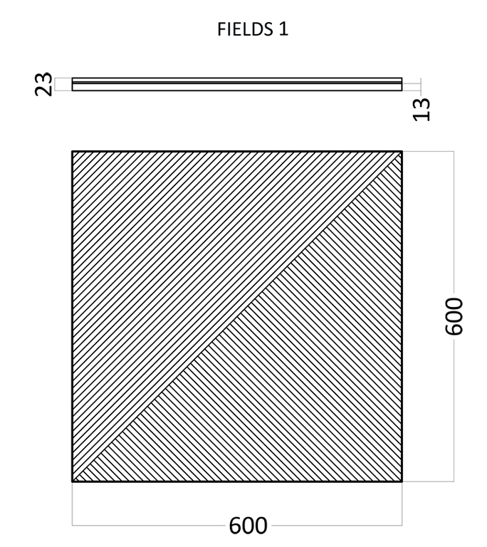 3D стеновая панель из гипса FIELDS-1 артикул D-0008-1 от Artpole - фотография № 2