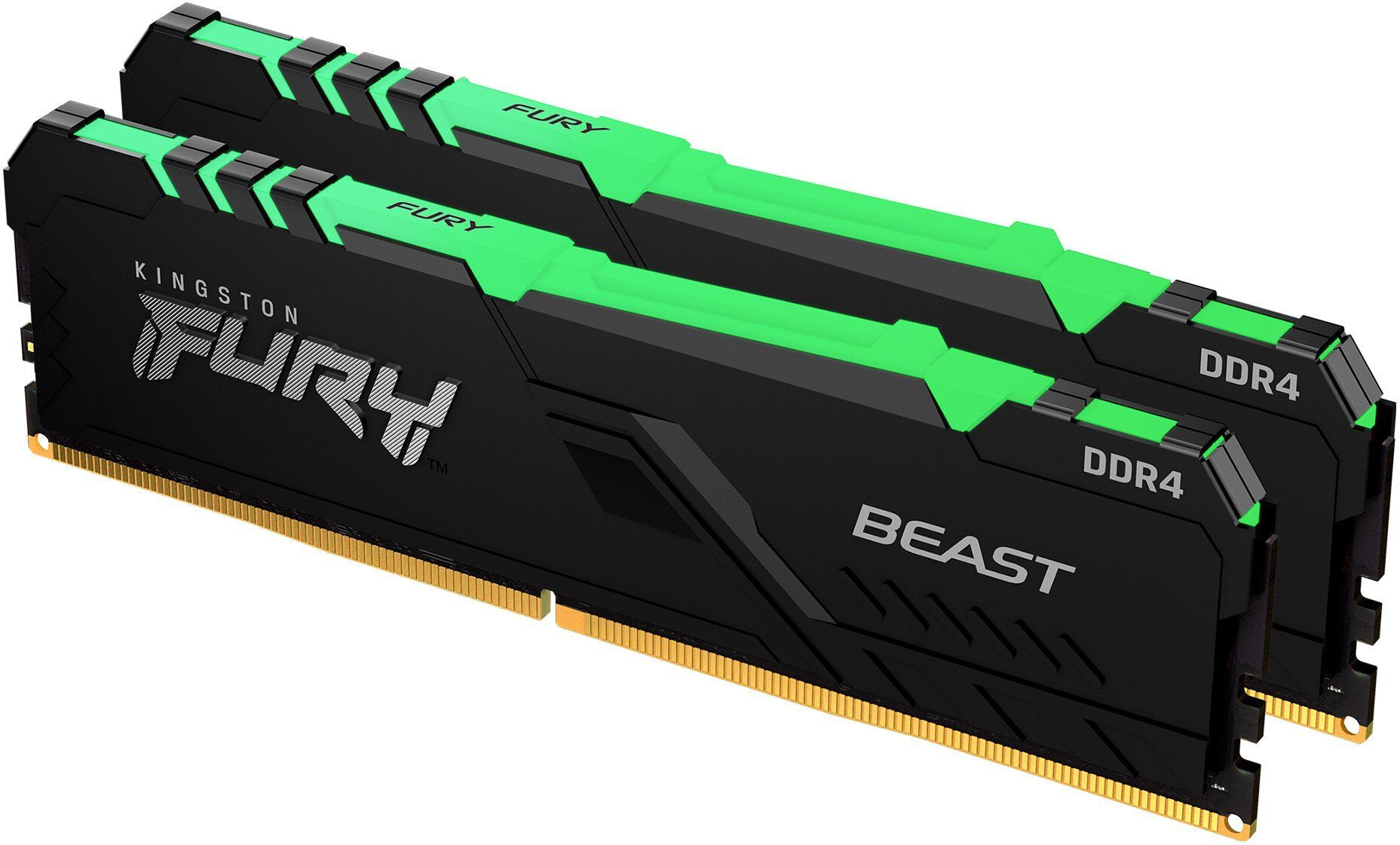 Память DDR4 2x8Gb 3600MHz Kingston KF436C17BBAK2/16 FURY Beast Black RGB RTL PC4-28800 CL17 DIMM 288