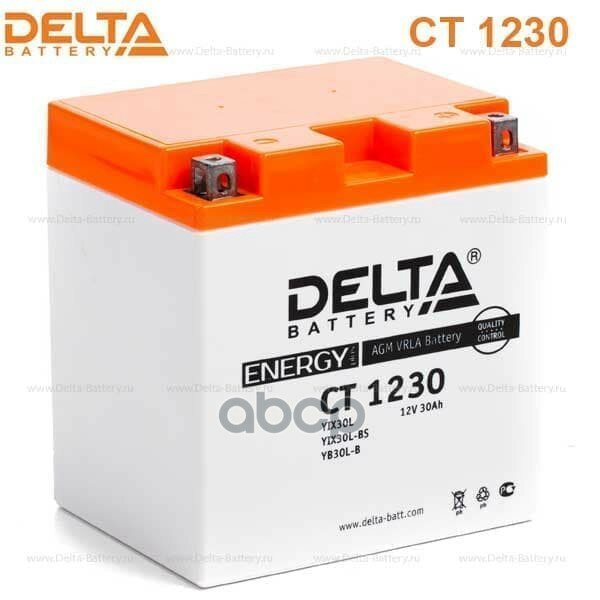  Delta Battery  Agm 30 /  R+ 168x126x175 En300  DELTA battery . CT 1230