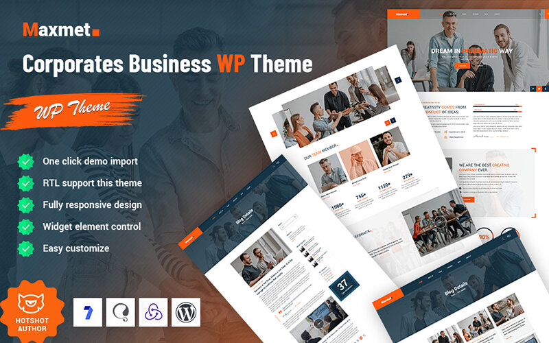 Шаблон Wordpress Maxmet - Corporate Business Тема WordPress