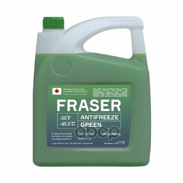 Антифриз Fraser Универсальный Зеленый -45 1 Gal (378 L) FRASER арт. FAUG4