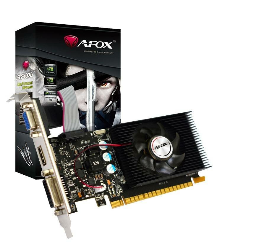 Видеокарта Afox NVIDIA GT 220 626 1024 1333 128 RTL [AF220-1024D3L4] Geforce GT220 1GB DDR3 128Bit, LP Single fan (AF220-1024D3L4), RTL